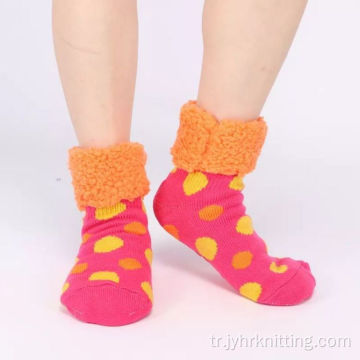 Sıkıcı olmayan termal ev bulanık terlik çorapları kadınlar